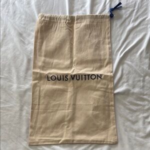 Louis Vuitton Tan Dust Bag with Blue Drawstring